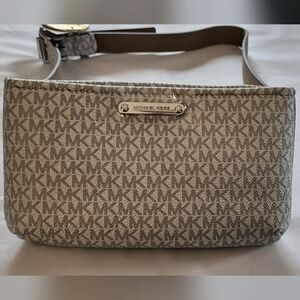 Michael Kors Faux Leather Adjust Belt Bag/Fanny Pack MK Logo S/M